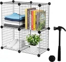 Cube Storage Organizer 4 - Wire Grid Closet And Shelves, Stackable Rack. Fixed Price $31.99.