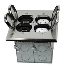 Enerlites 975549-S-D Nickel Plated Brass 2-GANG Floor Box Flip Open Assembly. Fixed Price $104.00.
