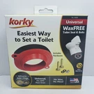 Korky Universal Wax Free Toilet Seal & Bolts #6000. Fixed Price $13.75.
