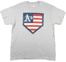 Nwt Oakland Athletics American Flag Majestic T-shirt Grey Large Home Plate. Fixed Price $13.47.