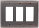 Amerock 1907006 Bronze Mulholland Triple Rocker Switch Plate. Fixed Price $21.52.