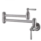 Avola Wall Mount Pot Filler Faucet, Brass Brushed Nickel,re.... Fixed Price $181.72.