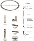 Crl Y0002CR Wall Mounted Vertical Cable System Kit. Fixed Price $138.96.
