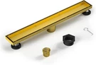 Bernkot 18" Brushed Gold Linear Shower Drain Tile Insert Hair #R016. Fixed Price $31.44.