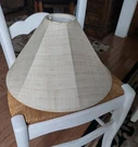 Royal Coolie Lamp Shade 8.5 16" Empire Linen Textured Beige. Fixed Price $32.00.