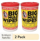 (2 Pack) Mule Head Brand Big Wipes 10"X12" Heavy Duty Cleaning WIPE,72COUNT. Fixed Price $39.03.