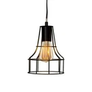 Cory Martin Fangio Lighting's 8.01 In. 1-LIGHT Black Metal Cage Pendant. Fixed Price $29.99.