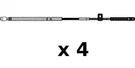 4 Pack 16 Ft Standard Gen 2 Control Cables Fits Mercury, Mariner Mercruiser. Fixed Price $250.77.
