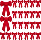 24 Pack Red Velvet Christmas Bows Holiday Wreaths. Fixed Price $36.39.