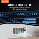 Register Booster Fan, Quiet Vent Fits 4 X 10 Holes, White. Fixed Price $51.99.