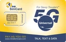 Universal 3-IN-ONE Sim Card For Use Over 200 Countries With $5 Credit. Voic. Fixed Price $33.25.