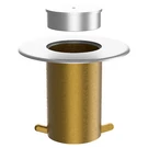 Retracta-belt 421SC Floor Socket With Cap, Brass, 1/2 Height, Satin Chrome. Fixed Price $87.99.
