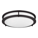 Hampton Bay Flaxmere 14 In. Transitional Oil Rubbed Bronze Flush Mount W/ Led. Fixed Price $49.99.