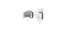 Crl SGC039CH Polished Chrome Fixed Panel Square Clamp With Large Leg. Fixed Price $18.98.