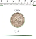 1914 King George Genuine Sterling Silver Carded Shilling (502). Fixed Price $33.81.