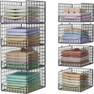 4-TIER Stackable Closet Organizers And Storage Shelves, Clothes Basket,. Fixed Price $46.99.