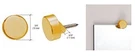C.r. Laurence MC02BR Crl Brass Round Mirror Clip Set. Fixed Price $23.00.