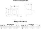 Hollaender 45-7 Square Floor Flange Aluminum Magnesium 1-1/4" Ips (1.72" Id). Fixed Price $38.98.