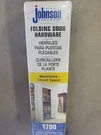 Johnson Hardware 1700 Series 60" Track Set For 4 Folding Doors,brown. Fixed Price $40.00.