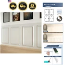 Set Peel And Stick Wall Molding Trim Kit, 16" X24" Premade Wainscoting Pane.... Fixed Price $112.20.