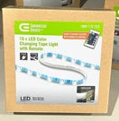 16 Ft Led Color Changing Tape Light With Remote, Commercial Electric, New. Fixed Price $19.99.