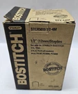 Stanley Bostitch Stcr 5019 1/2-4M Qty 4032 1/2" 12MM Staples. Fixed Price $30.00.