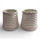 Aspen Creative 51015 Empire Clip On Mini Lamp Shades Red & White 3 X4 Set 2. Fixed Price $24.95.