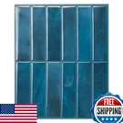 Longking 10-SHEET Blue Peel & Stick Backsplash Tiles Kitchen Wall Waterproof. Fixed Price $62.93.