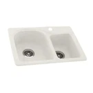 Swanstone KS02518DB.011 Solid Surface 1-HOLE Dual Mount Double-bowl Kitchen S.... Fixed Price $331.87.
