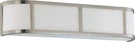Nuvo 60-2873 Wall Sconce Brushed Nickel Finish With Satin White Glass. Fixed Price $221.99.