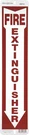 Hillman 844112 White And Red Aluminum Fire Extinguisher Sign - 4" 18". Fixed Price $11.35.