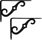 National Mfg. N229-393 5" X 3-1/2" Ornamental Black Metal Shelf Brackets Pk. Fixed Price $29.99.