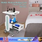 3 Tiers Lab Carts Mobile Medical With 1 Drawer & 2 Tray Serving. Fixed Price $214.14.