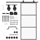 36"X84" Sliding Door With Hardware Kit Handle Track Frosted Tempered Glass. Fixed Price $327.99.