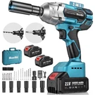 Seesii Cordless Impact Wrench 1/2 Inch, High Torque 479 650NM, Blue. Fixed Price $184.02.