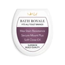 Bath Royale Toilet Seat Round Executive Series BR500-00, White, Slow Close, Heav. Fixed Price $84.53.