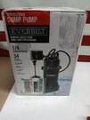Everbilt 1/4 Hp Aluminum Sump Pump Vertical Switch. Fixed Price $71.20.
