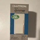 Lutron Diva DV-600PR-LA Dimmer Switch 600W 120V Light Almond Single Pole. Fixed Price $13.00.
