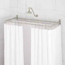 Signature Hardware 54"X27" D-shaped Solid Brass Shower Ring Ceiling Support. Fixed Price $172.51.