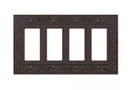 Amerelle English Garden 4 Gang Rocker Metal Wall Plate - Aged Bronze. Fixed Price $15.99.