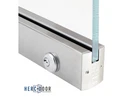 Fhc 2-1/2" Low Profile Square Door Rail With Lock For Glass, 35-3/4". Fixed Price $470.48.