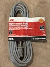 Power Supply Replacement Cord 20 Ft 18 Guage 10 Amp 31462 Grey Two Wire Plug. Fixed Price $10.50.