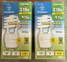 2-WESTINGHOUSE 18W/75W -GU24 Mini-twist. Fixed Price $16.00.
