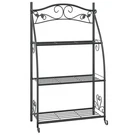 Flower Rack Plant Stand Display Ladder Shelf Outdoor Patio Black Steel Vidaxl. Fixed Price $71.99.