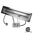 30" X 6" Csa Certified Fire Pit Burner Kit, Stainless Steel, Propane. Fixed Price $345.00.