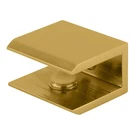 Crl Brass Finish Solid Square Glass Shelf Clamp. Fixed Price $35.00.