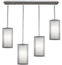Robert Abbey Saturnia Linear Chandelier - Stainless Steel Pendant Lighting. Fixed Price $600.00.