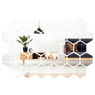Shappy 32 Pcs Hexagon Mirror Wall Stickers Removable Silver Acrylic. Fixed Price $31.36.