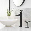 Simplycopper 13" Single Hole Waterfall Vessel Sink Filler Faucet Orb. Fixed Price $129.95.