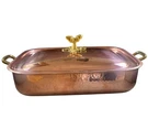 Ruffoni Historia Hammered Copper 5.5 Qt 36 Rectangular Roasting Pan Acorn Knob. Fixed Price $465.00.